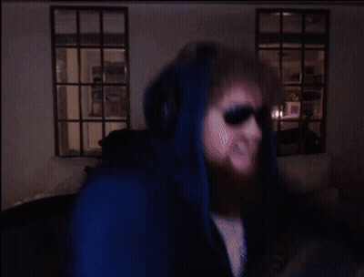 Man In Blue Hoodie And Sunglasses Dancing GIF