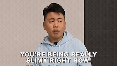 Man In Blue Hoodie Being Really Slimy Right Now GIF