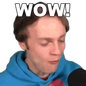 Man In Blue Hoodie Making Funny Face Wow Sticker