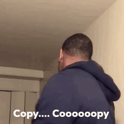 Man In Blue Hoodie Saying Copy Cooooooopy GIF