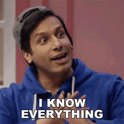 Man In Blue Hoodie Saying I Know Everything GIF