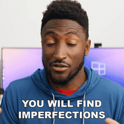 Man In Blue Hoodie Saying Imperfections GIF