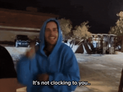 Man In Blue Hoodie Saying It's Not Clocking To You GIF