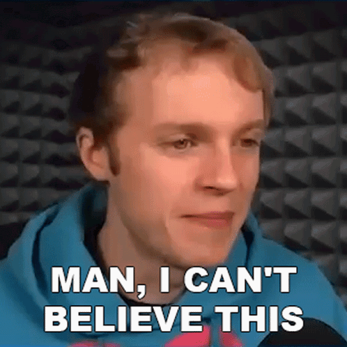 Man In Blue Hoodie Saying Man I Can't Believe This GIF