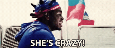 Man In Blue Hoodie Saying She's Crazy GIF