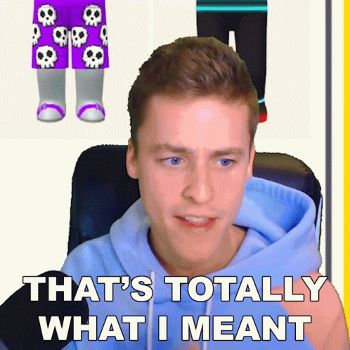 Man In Blue Hoodie Saying Totally What I Meant GIF