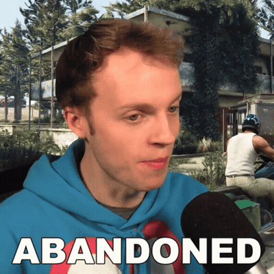 Man In Blue Hoodie Talking Into Microphone Saying Abandoned GIF