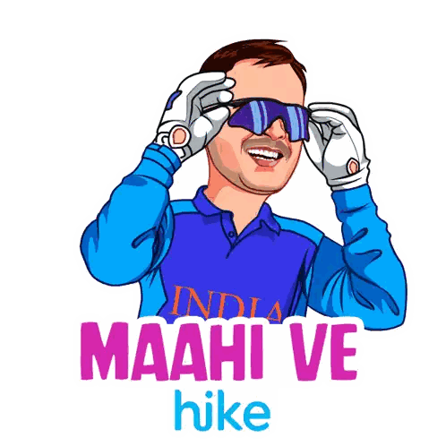 Man In Blue India Shirt Sticker