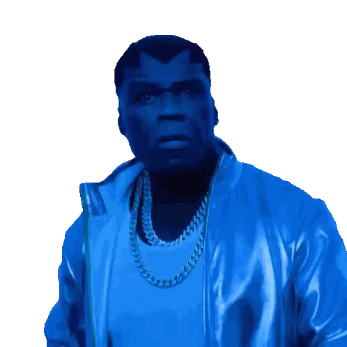 Man In Blue Jacket And Chain Sticker