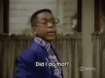 Man In Blue Jacket And Tie Asking Did I Do That GIF