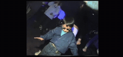 Man In Blue Jacket Dancing GIF