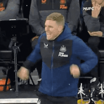 Man In Blue Jacket Dancing GIF