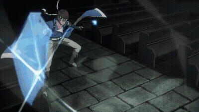 Man In Blue Jacket Holding Blue Object GIF