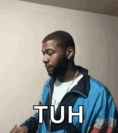 Man In Blue Jacket Making Funny Face GIF