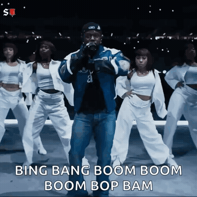Man In Blue Jacket Saying Bing Bang Boom GIF