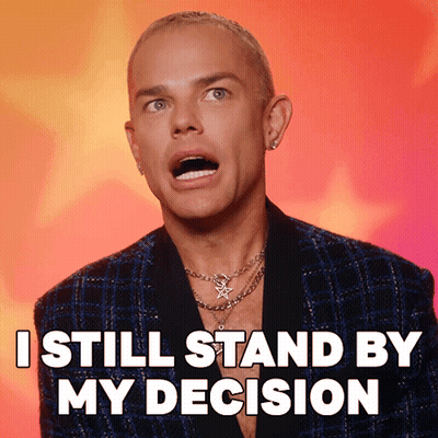 Man In Blue Jacket Saying I Still Stand By My Decision GIF