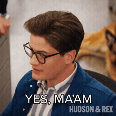 Man In Blue Jacket Saying Yes Ma'am GIF