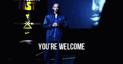 Man In Blue Jacket Saying Youre Welcome GIF