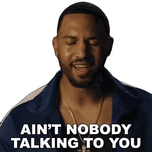 Man In Blue Jacket Says Ain't Nobody Talking Sticker