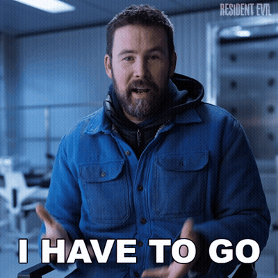 Man In Blue Jacket Says I Have To Go GIF