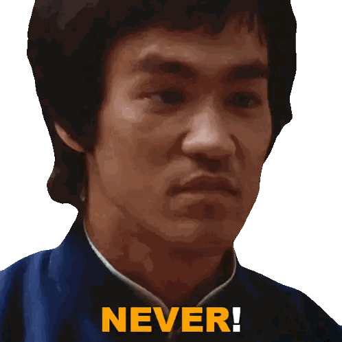 Man In Blue Jacket Says Never Sticker