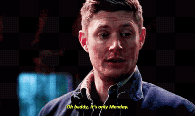 Man in Blue Jacket Says Oh Buddy It's Only Monday