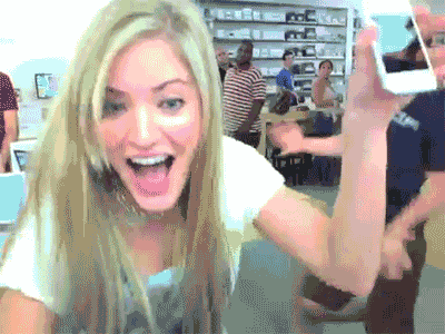 Man In Blue Jacket Taking Photo GIF