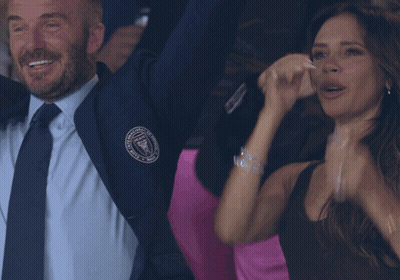 Man In Blue Jacket With Manchester City Badge GIF