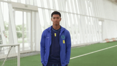 Man In Blue Jacket With Number 8 GIF