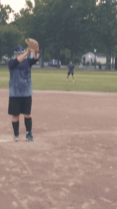 Man In Blue Jersey Holding Baseball Glove GIF