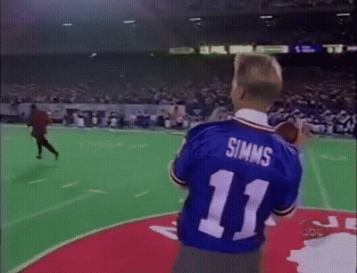 Man In Blue Jersey Number 11 On Football Field GIF