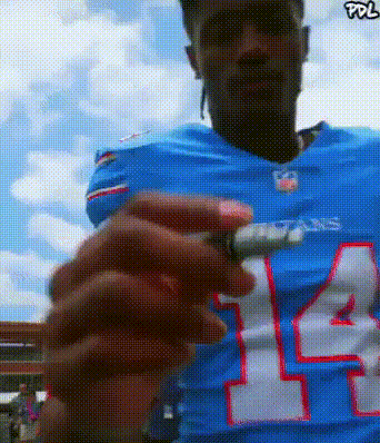 Man In Blue Jersey Number 14 GIF