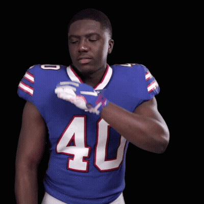 Man In Blue Jersey Number 40 GIF