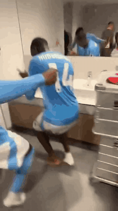 Man In Blue Jersey Number 44 GIF