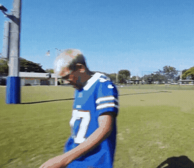Man In Blue Jersey Number 7 GIF