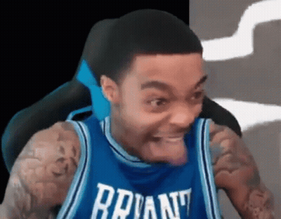 Man In Blue Jersey Saying Bryant Making Funny Face GIF