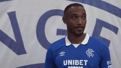 Man In Blue Jersey Saying Unibet GIF