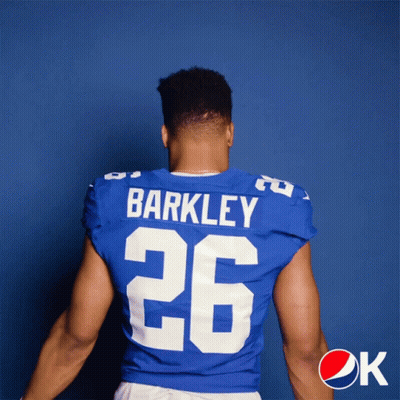 Man In Blue Jersey With Barkley GIF