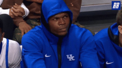 Man In Blue Kentucky Sweatshirt GIF