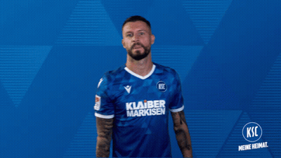 Man In Blue KSC Shirt GIF