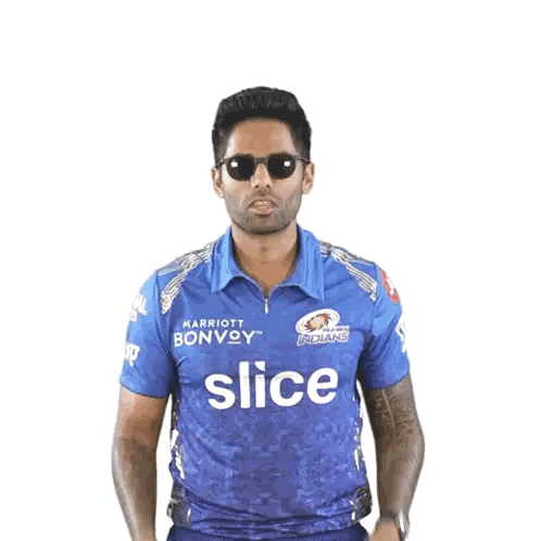 Man In Blue Marriott Bonvoy Shirt Sticker