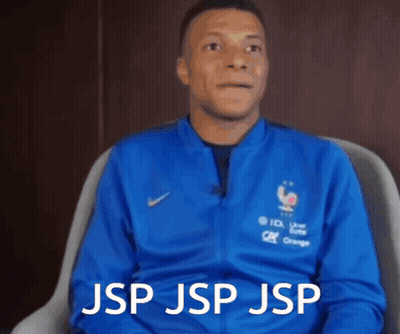 Man In Blue Nike Jacket Says JSP GIF