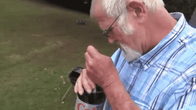 Man In Blue Plaid Shirt Drinking Diet Coke GIF
