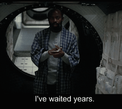 Man In Blue Plaid Shirt I've Waited Years GIF