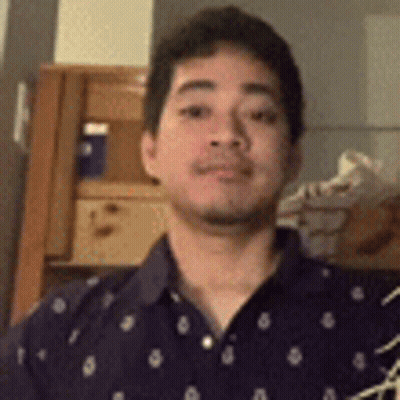 Man In Blue Polka Dot Shirt GIF