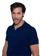 Man In Blue Polo Making Funny Face Sticker