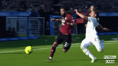 Man In Blue Puma Sweatshirt Kicking Soccer Ball GIF