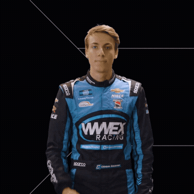 Man In Blue Racing Jacket Covering Face GIF