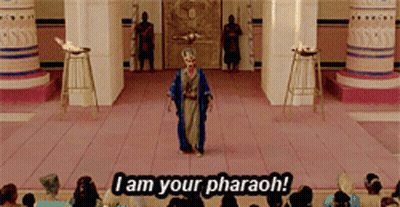 Man In Blue Robe Says I Am Your Pharaoh GIF