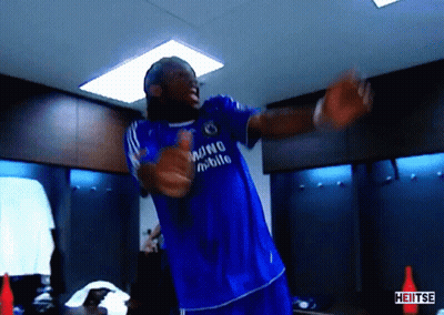 Man In Blue Samsung Jersey Dancing GIF